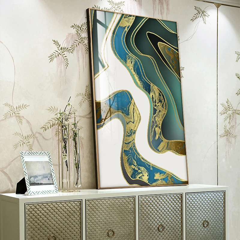 

Abstract Style Green Poster and Print Canvas Painting Living Room Modern Wall Art Bedroom Home Decor Poster Decoration Painting
