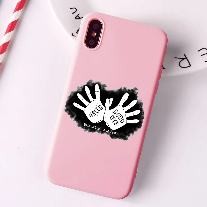 Чехол для телефона Umbrella Academy мягкий розовый чехол из ТПУ iPhone X XR XS Max 11 11Pro ProMax 8 8Plus 7