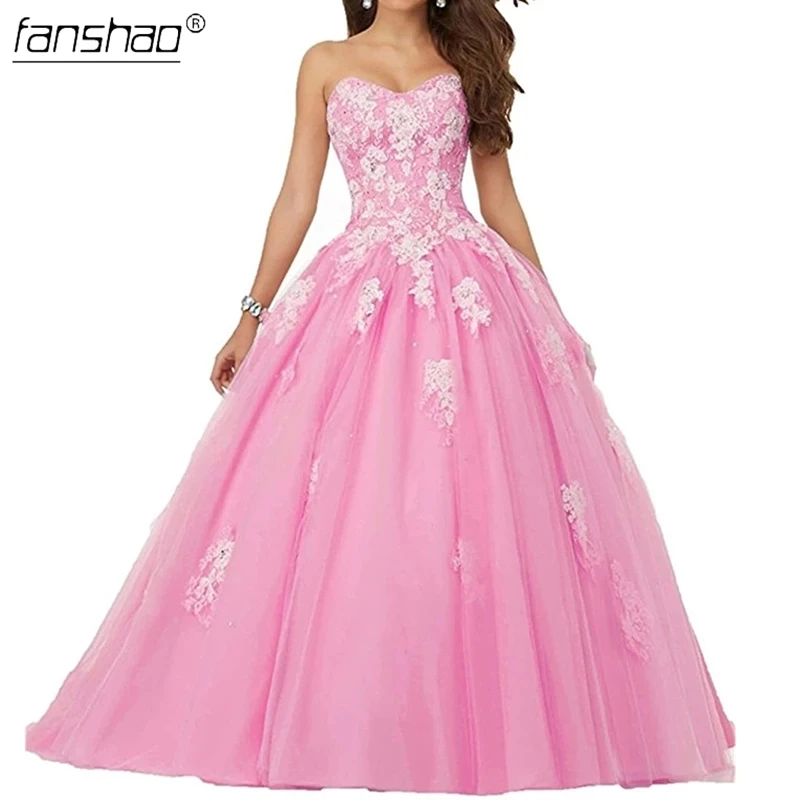 Женское платье без рукавов Fanshao Сиреневое бретелек Белое Бальное Платье с