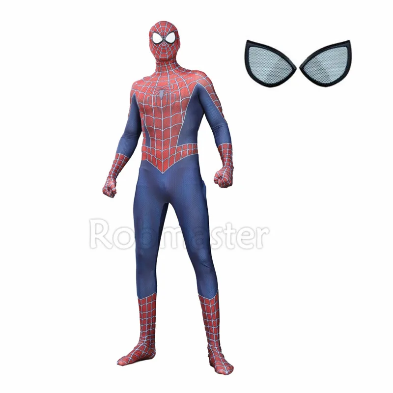 Lenses A suit Человек-паук 3 Рэйми "Человек-паук" Косплэй костюм из лайкры и спандекса, костюм хентай Костюм Супергероя человека-паука на Хэллоуин; Косплэй, боди-комбинезон, комбинезон - Цвет: Lenses A suit