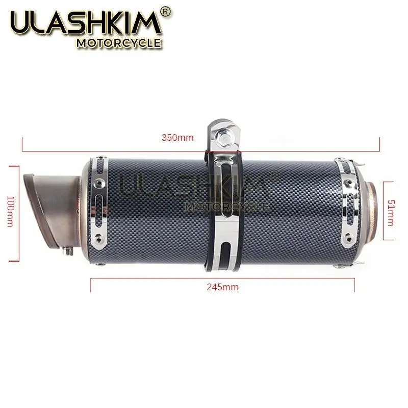 

Motorcycle Full Exhaust Muffler Middle Link Pipe Full System Slip On For kawasaki ER6N ER6F NINJA650R Ninja650 Z650 2012-2016