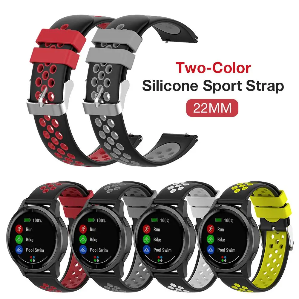 Силиконовый сменный ремешок для Garmin Vivoactive 4 Samsung Gear S3 Fenix5 Forerunner 935 Quatix 5 Smart мягкий