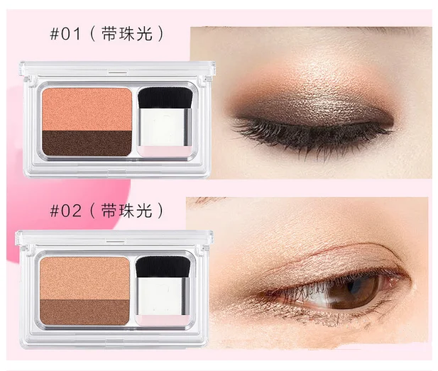 Матовые мерцающие тени для век 1 шт. 2 цвета в Корейском стиле косметика палитра