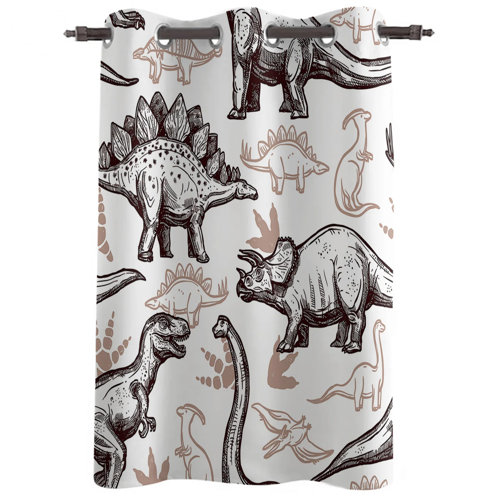 Светонепроницаемые шторы с мультяшным динозавром для спальни гостиной