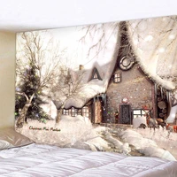 christmas house art home wall hanging tapestry wall ornamentation christmas wall decor high quality tapestry home decor