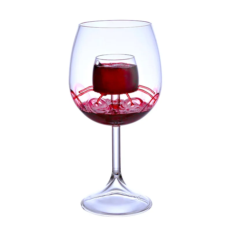 

2 Pcs/lot cool novelty design lead-free crystal red wine glass 1130-02