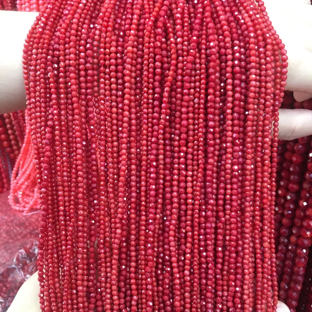 3 мм круглые маленькие бусины из натурального розового кораллового бисера