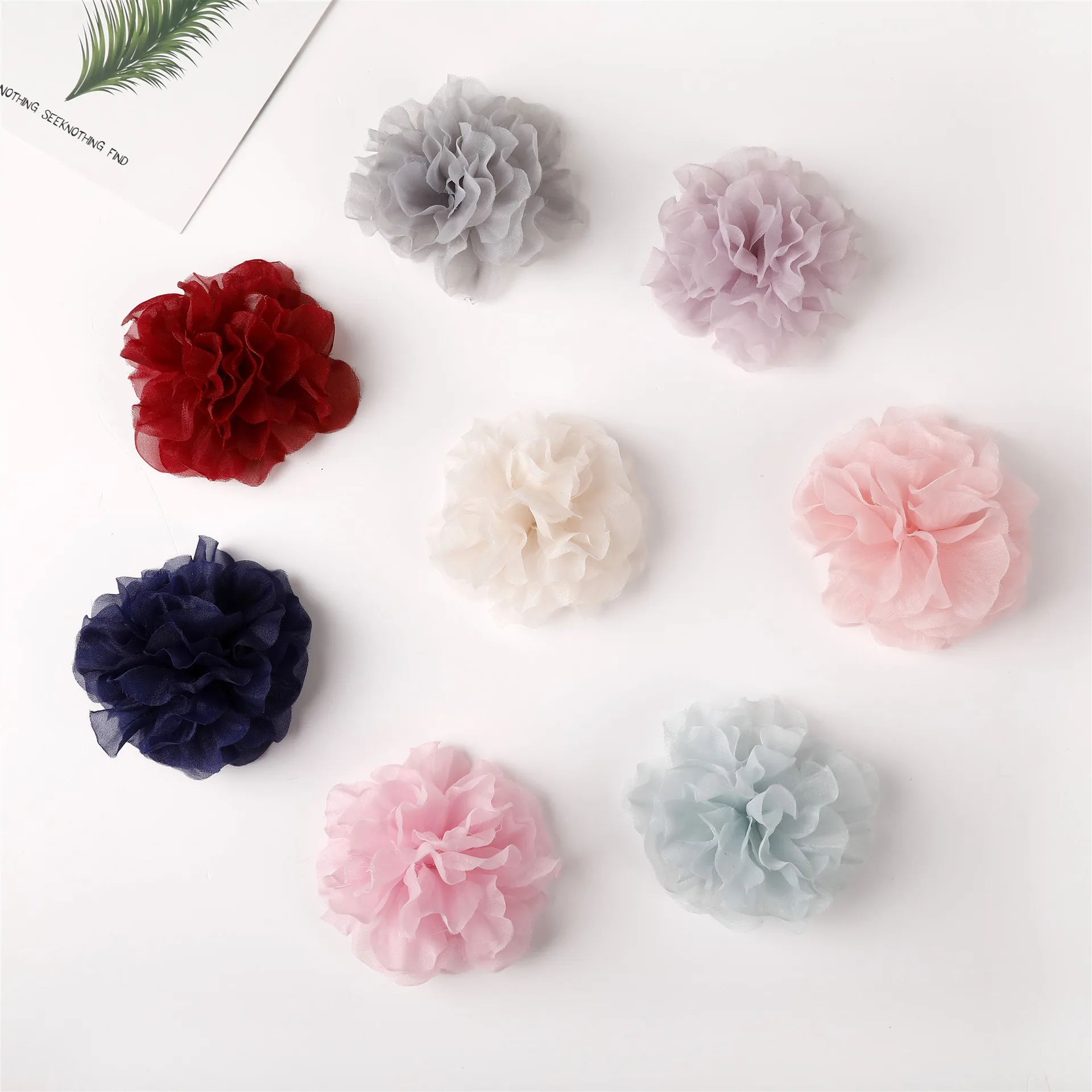 30 шт. тканевый Шифоновый Цветок HandmadeFlowers DIY Материал Свадебный букет Женская