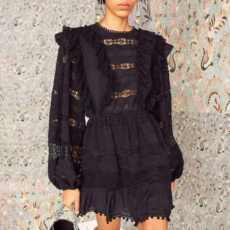 Женское мини-платье TWOTWINSTYLE элегантное Открытое платье с круглым вырезом