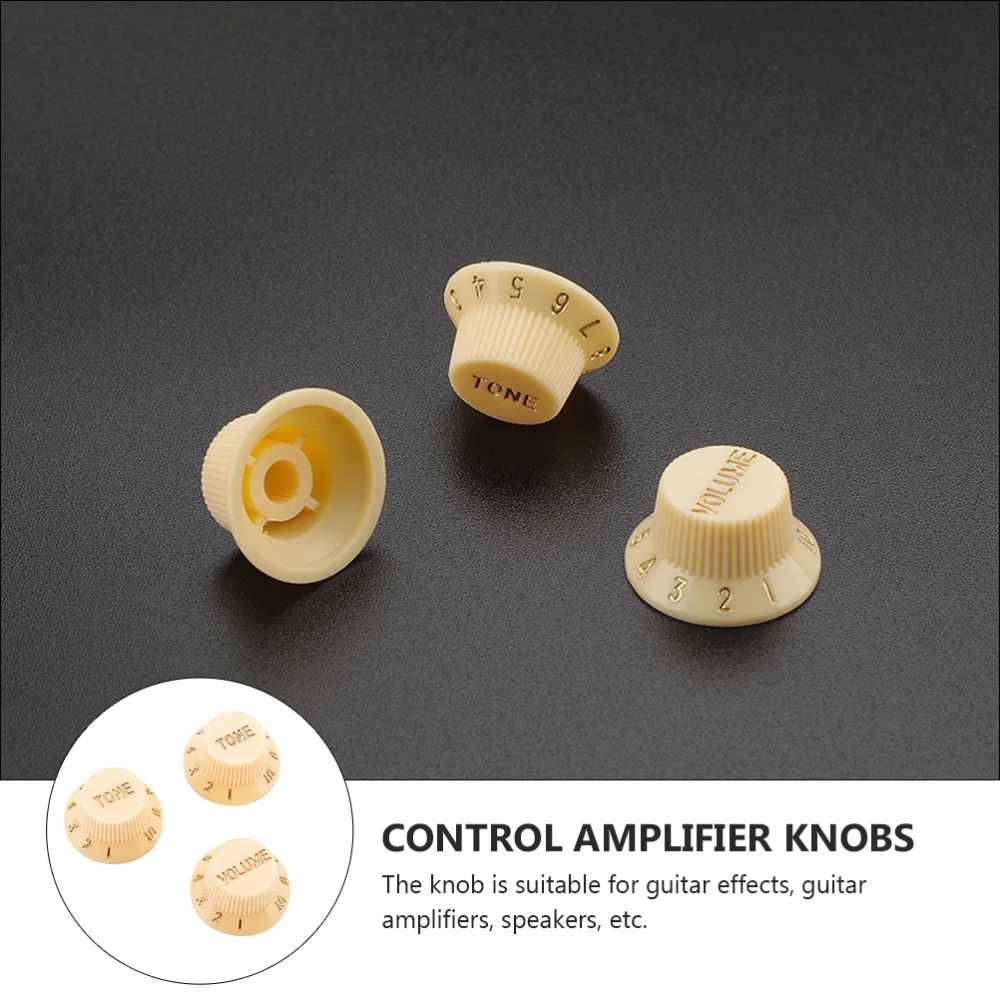 

3Pcs Round Acoustic Guitar Amplifier Control Knob Guitar Control Knob