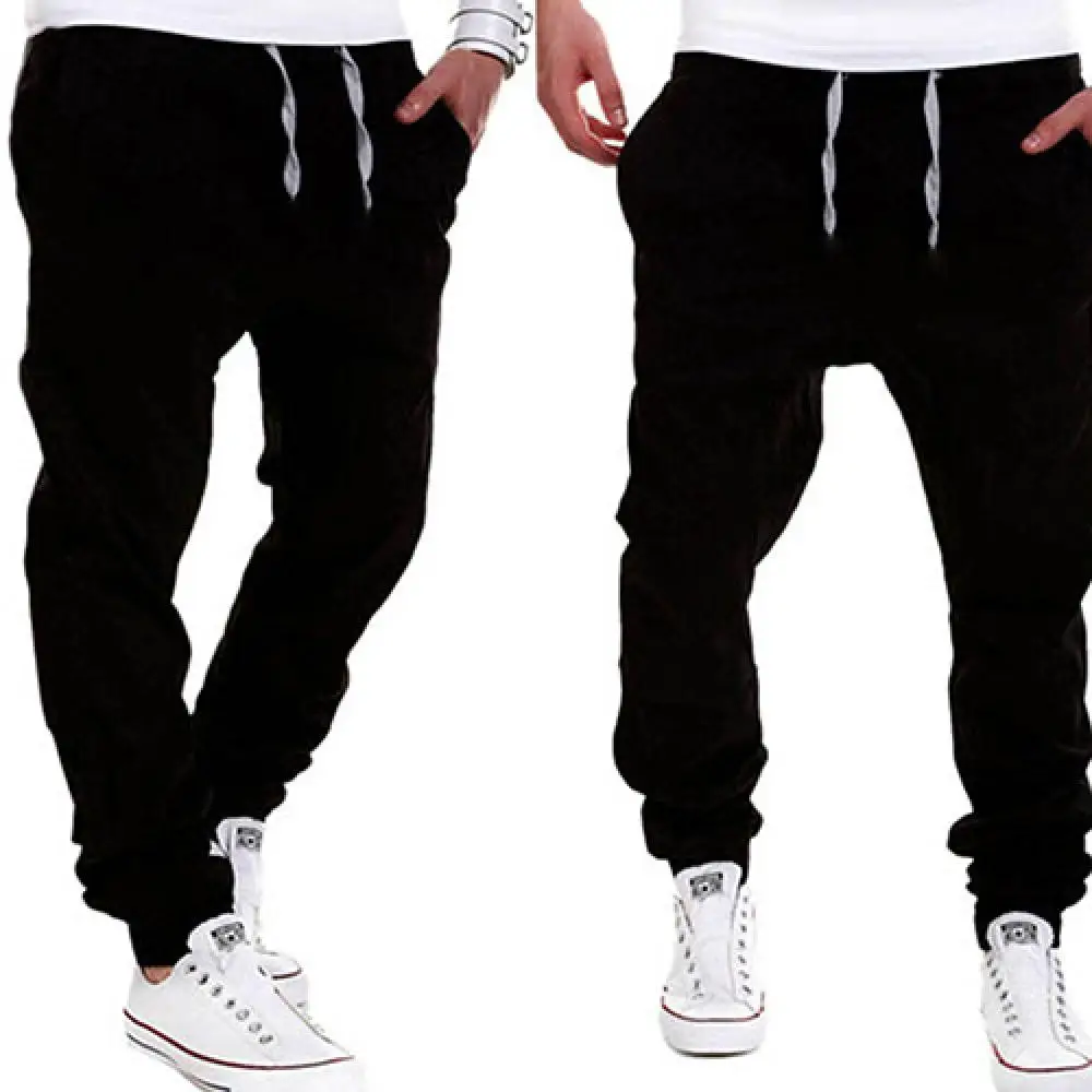

Men's Fashion Casual Elastic Drawstring Pants Baggy Sweatpants Harem Trousers Harem Trousers