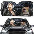 Забавный складной солнцезащитный козырек на переднее стекло автомобиля с узором животных солнцезащитный козырек на лобовое стекло складной автомобильный аксессуар