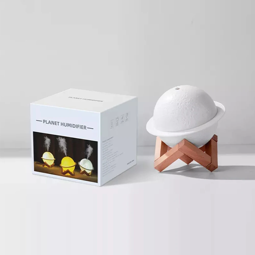 

200ML Home Decor Aroma Diffuser Touch Switch 3D Print Brightness Moon Light Perfect Gift Ultrasonic Humidificador