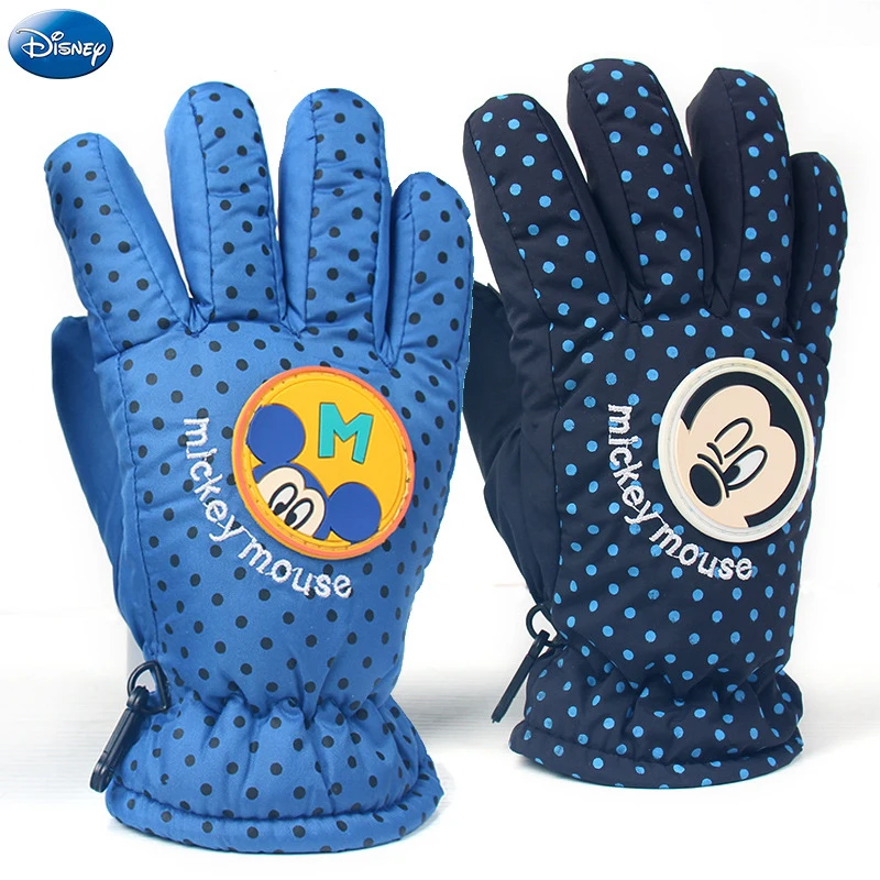 

New Disney Children Gloves Five Fingers Boy Antiskid Gloves Keep Warm Waterproof Children Ski Gloves Winter Thickening Outdoors