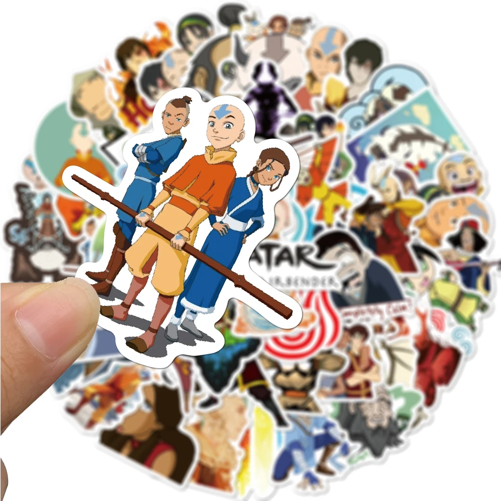 50 шт./Аватар: аниме наклейки Las Airbender для багажа холодильника двери Декор