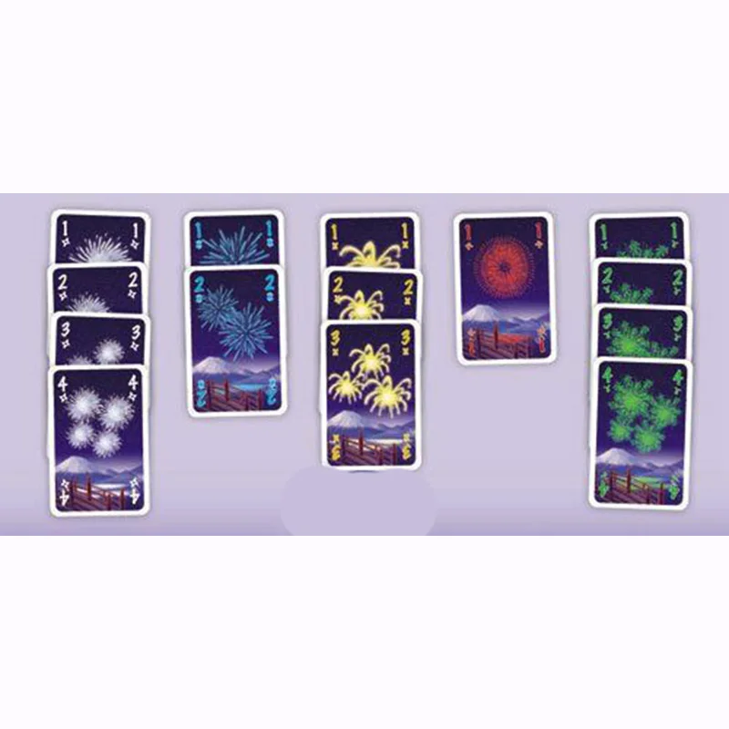 Настольная игра HANABI с карточками для 2 5 игроков легко играть в веселую игру