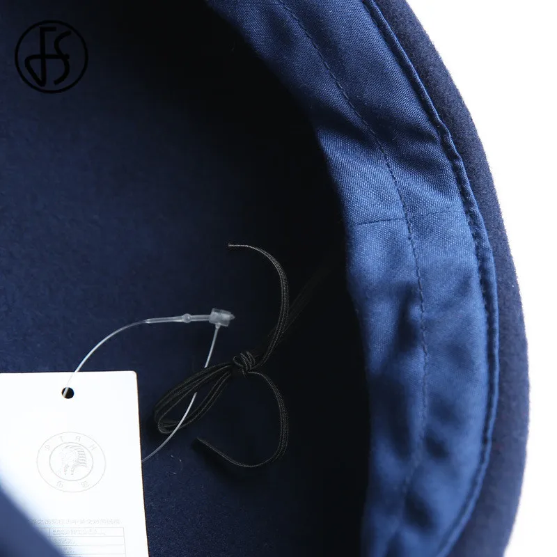 Женская шерстяная шляпка Колокол FS с широкими полями восьмиугольная из фетра