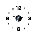 Настенные часы 3d сделай сам, римские цифры, акриловые зеркальные настенные наклейки, часы, домашний декор, настенные наклейки, современный дизайн, часы 2020
