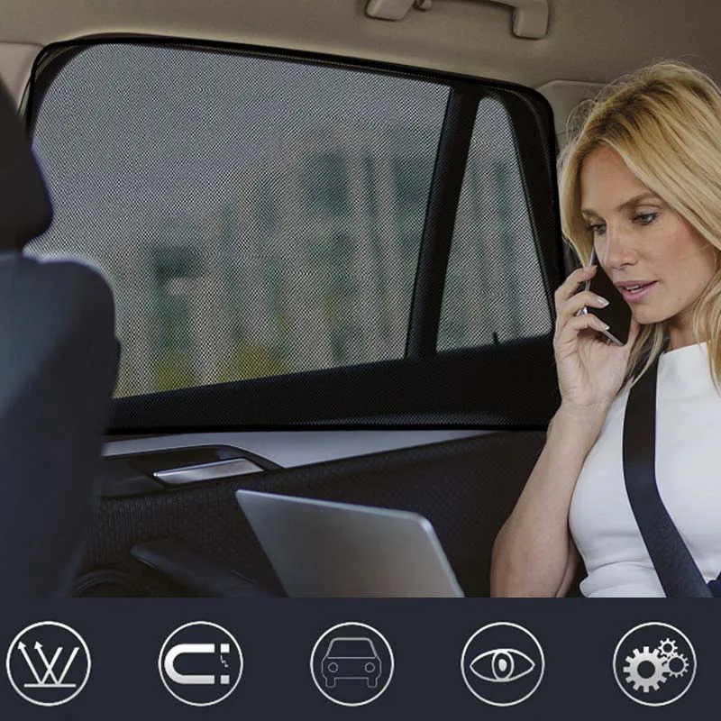 

Car Sunshade Universal Magnetic Mesh Curtain Breathable And Anti-direct Sun Car Window Curtain Cover