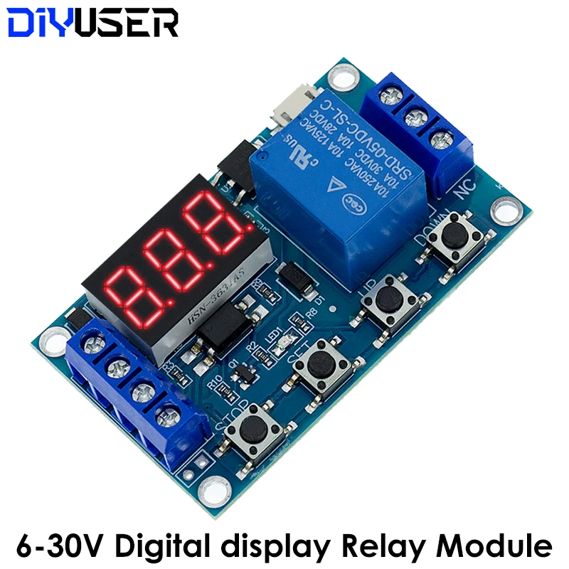 6-30 В релейный модуль переключатель Время задержки срабатывания таймер цикла
