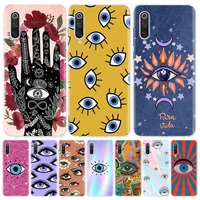 evil eye gold foil silicon call phone case for xiaomi redmi note 10 pro 11 9 10s 8 9s 11s 11t 8t 7 9a 9c 9t 7a 8a cover coque