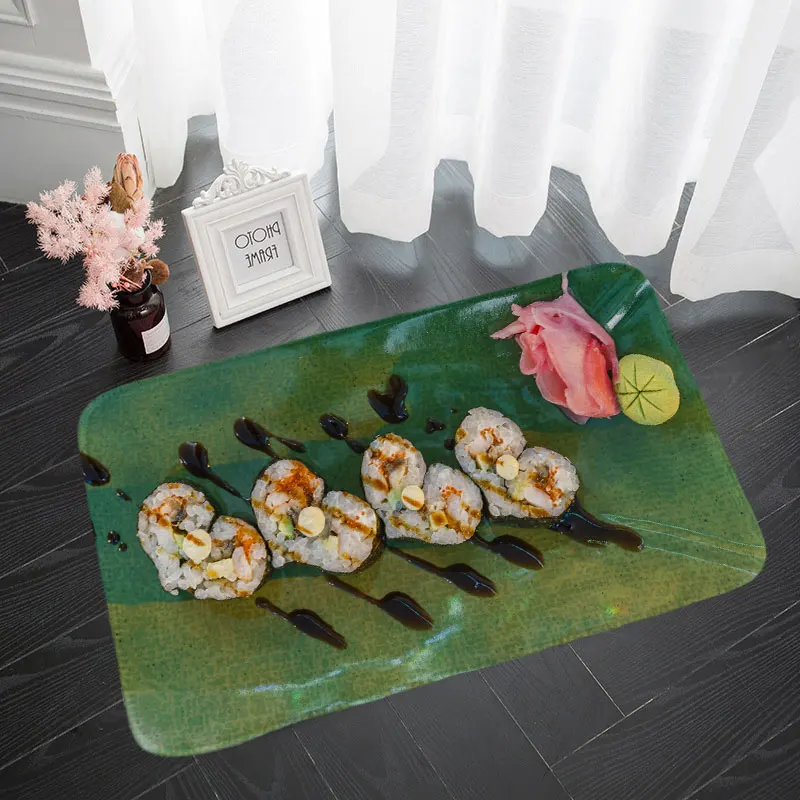 

Exquisite Sushi Cuisine Pattern Floor Mat Hallway Carpets and Rugs for Bedroom Living Room Kitchen Bathroom Anti-Slip Floor Mats
