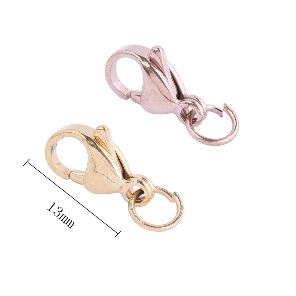 Застежки карабины reidgaller из нержавеющей стали под розовое золото 10 шт. 13 Х9 мм