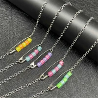 2022 new fashion couple punk loser letter pin pendant necklace hip hop couple retro loser letter necklace jewelry couple gifts