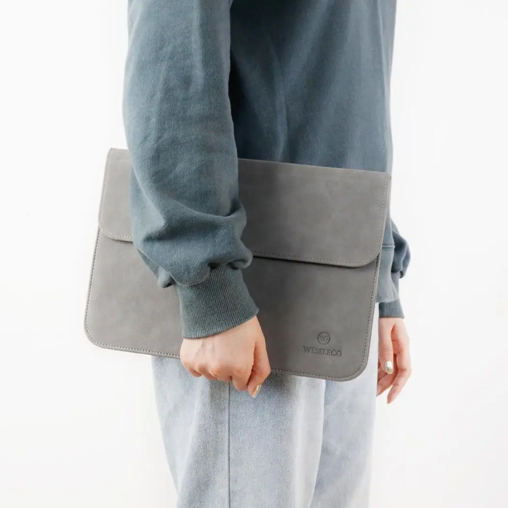 

Wessleco laptops Sleeve Bag Case Notebook PU Cover for Macbook Air 13 Touch ID macbook pro 13 case aptop bag For Xiaomi 13.3