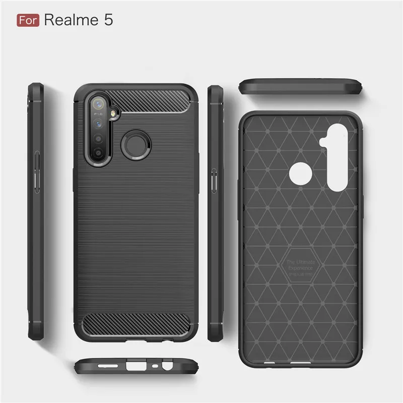 Чехол Realme 5i 5 мягкий силиконовый бампер из ТПУ противоударный чехол-накладка