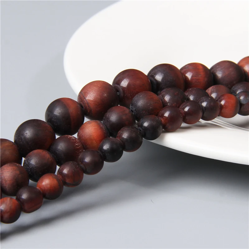 Бусины Из Натурального Тигрового Глаза для мужчин и женщин круглые каменные