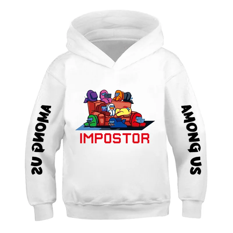 

Hot Game Among Us Hoodies 3-14 Years Children's Sweatshirt Boys Clothes Long Sleeve Size Printed Pullovers Kids Cartoon Hoodie