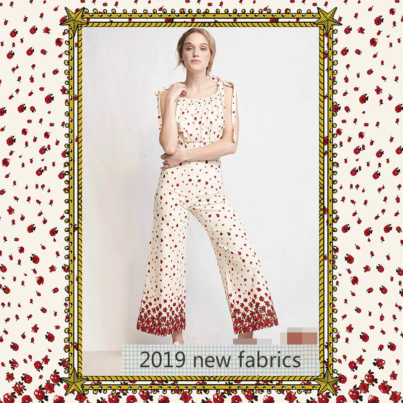 

145cm wide printed fabric shirt dress polyester fabric meter high quality twist fabric wholesale cloth