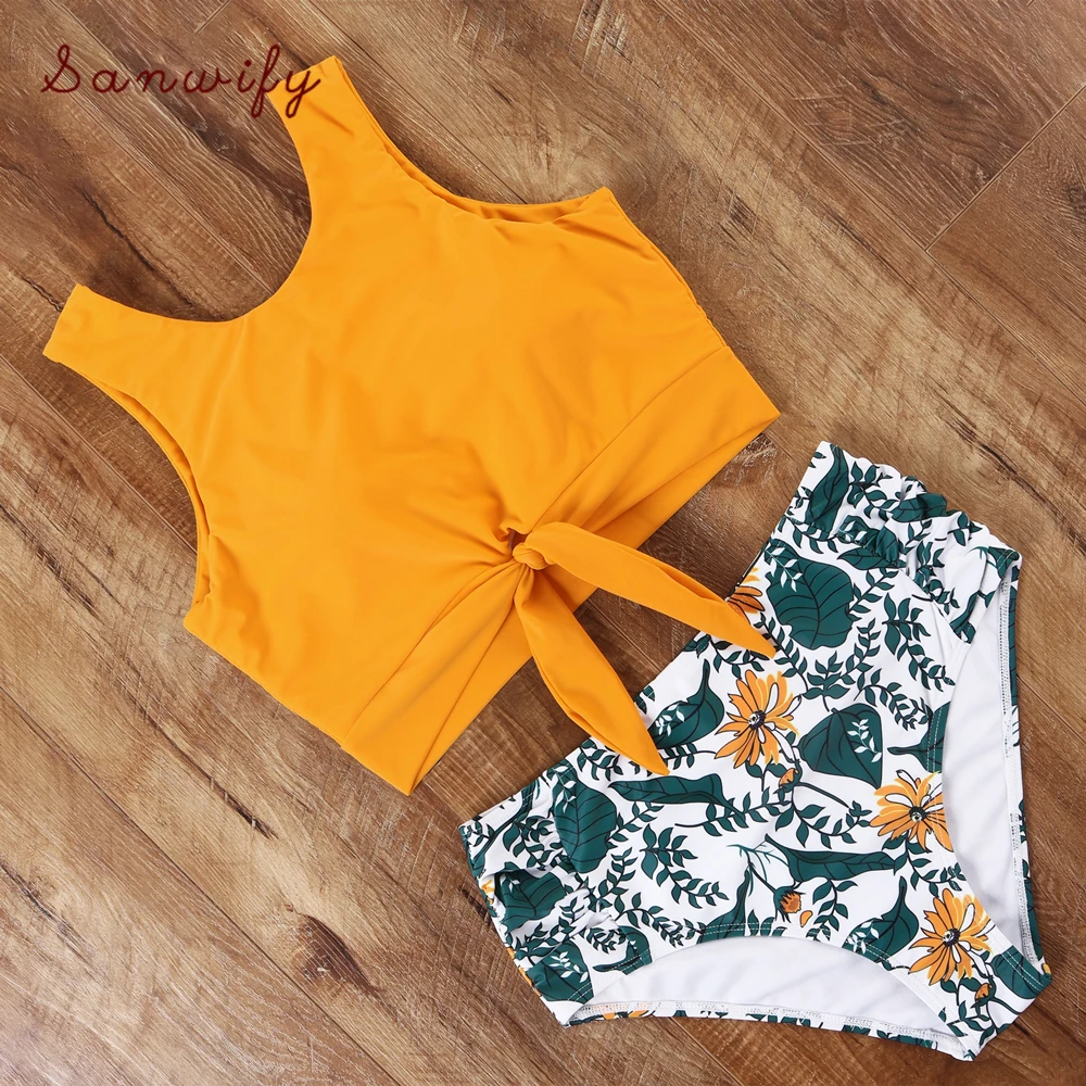 

High Waisted Swimsuit Bikini 2020 Push Up Swimwear Women Sexy Bathing Suit Vest Bikini Set Leopard Swim Suit Beachwear