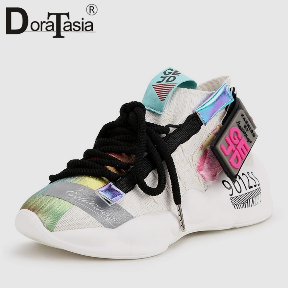 DORATASIA/новые модели лидеры продаж Цветной светильник носок кроссовки Женская