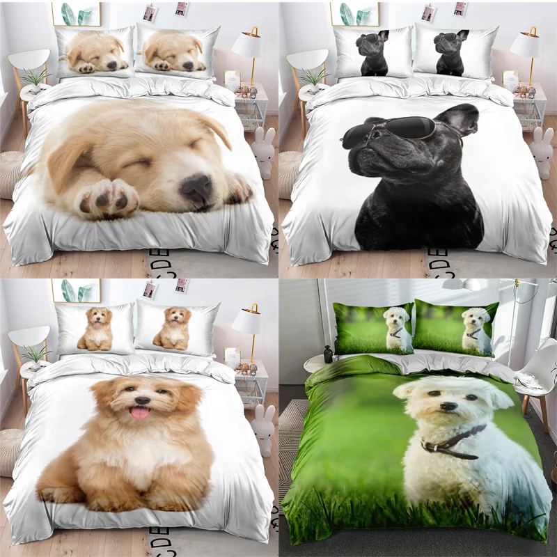 

Gog pet 3D Printed Comforter Bedding Set Duvet Cover Sets Pillowcases 3pcs Bed Set Queen King Single Size Bed Cover 150