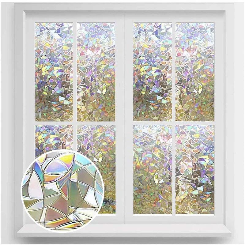 

Anti-electrostatic Modern Glass Window Film Vivid Decorative Sticker Adsorption Window Film Beautiful Practical Window Sticker
