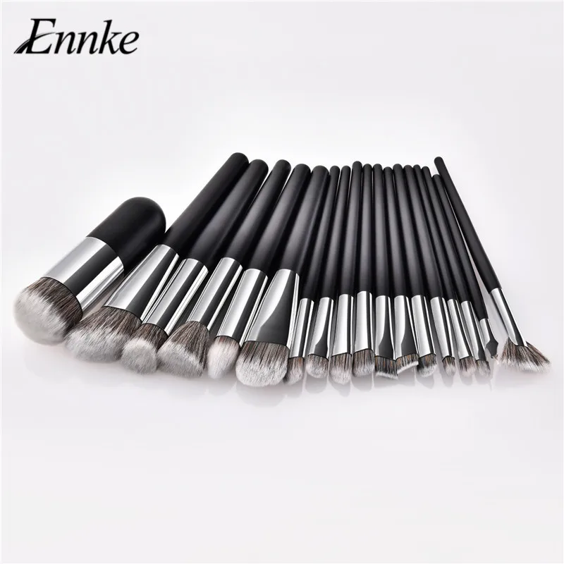 

Набор кистей для макияжа ENNKE, тени для век, ресницы, Кисть для макияжа, пудра, румяна, BB, крем, основа для макияжа, кисть для губ, 18 шт., полнофунк...