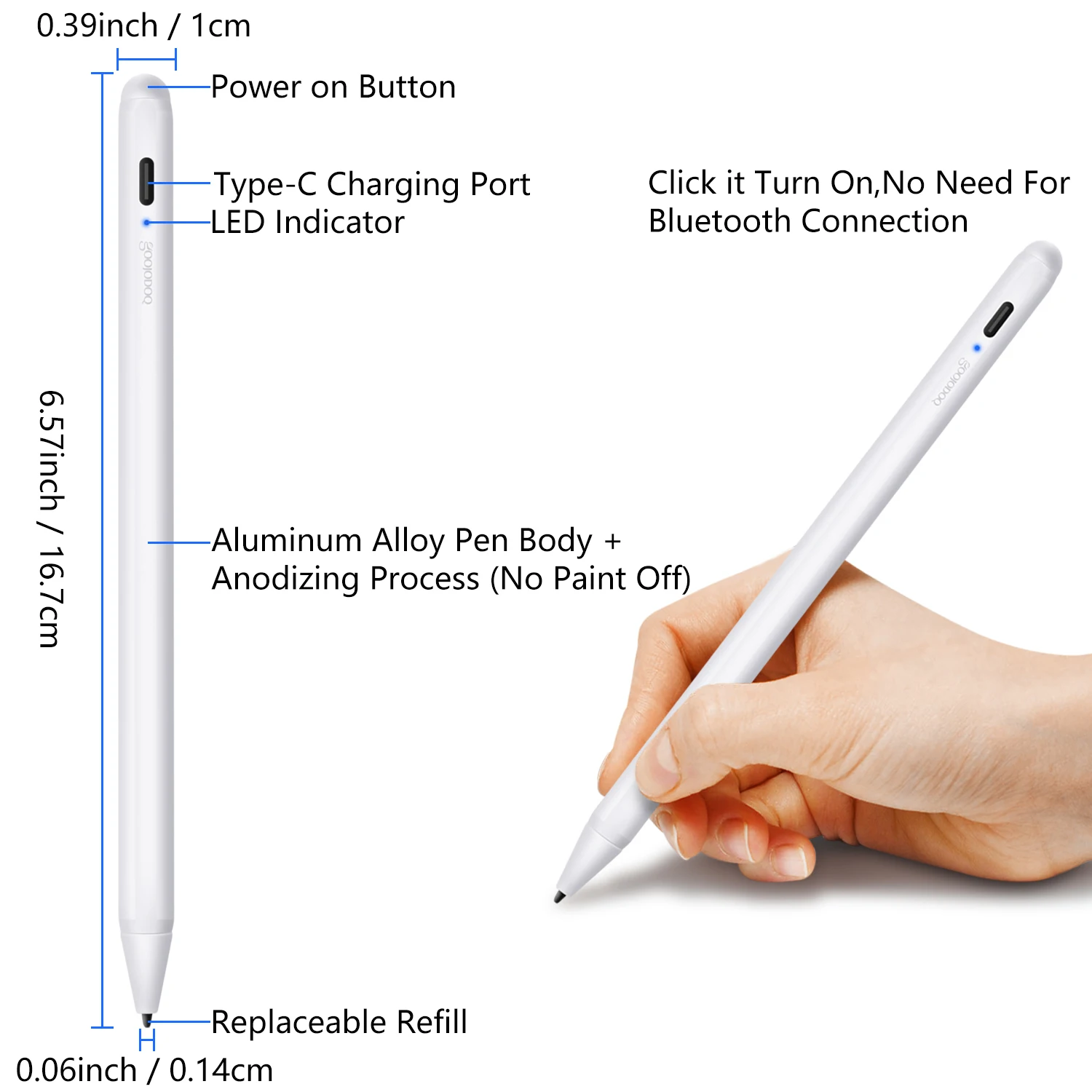 Стилус GOOJODOQ для apple pencil 2 1 для iPad 9,7 Pro 11 12,9 Air 3 10,5 10,2 Mini 5 стилус для планшета