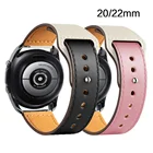 Ремешок для часов 20 мм 22 мм, кожаный браслет для Samsung Watch 3 Galaxy watch 46 мм active 2 amazfit GTR hauwei watch GT2Pro band