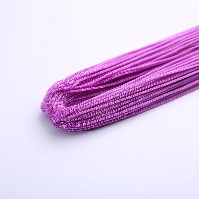 Многоцветный Прочный Плетеный макраме Шелковый Атласный нейлоновый шнур 40-50 м