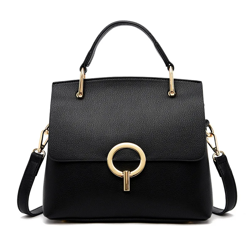 

Female bag 2021 new fashion soft leather portable small bag popular lock single shoulder messenger bag