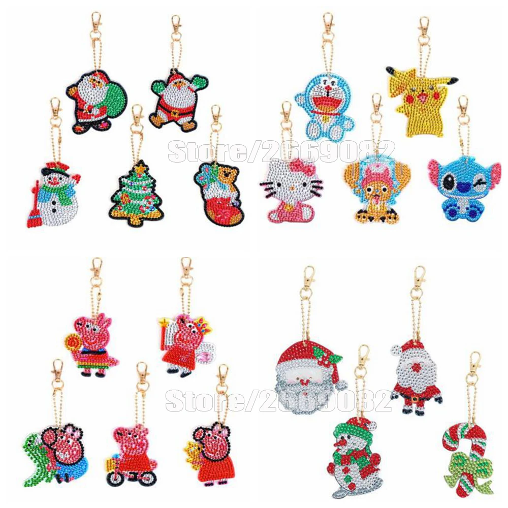 Рождественский Алмазный Брелок сделай сам в форме животного алмазная живопись