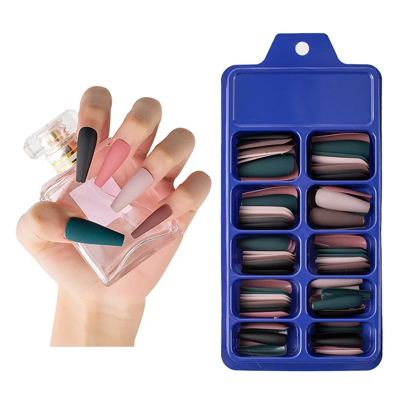 

100 шт., матовые накладные ногти, накладные ногти