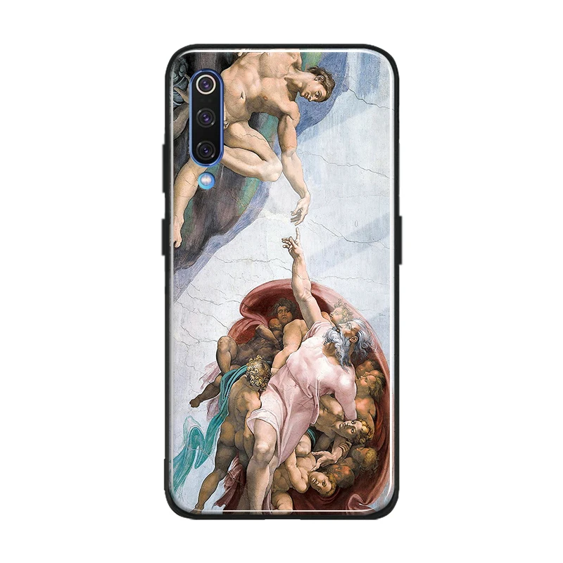 Creation of Adam mi chelangelo мягкий силиконовый стеклянный чехол для телефона Xiaomi 6 8 9 SE x 2 2s 3