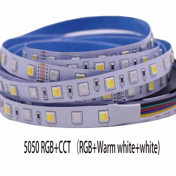 RGBCCT 5Colors 5050 12 В/24 В 4 в 1 5 в 1 5 цветов чипы RGBCCT RGB+ WW+ CW 60 Светодиодный s/M RGBW RGBWW светодиодный свет 12 мм PCB 5 м/лот - Испускаемый цвет: RGBCCT 5Colors