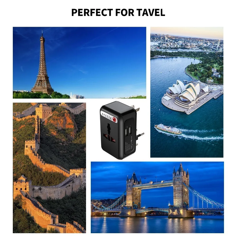 Vogek настенное USB зарядное устройство адаптер US/AU/UK/EU штекер Smart-Timing гнездо зарядки конвертер с двойным USB зарядным устройством 2.1A светодиодный индикатор