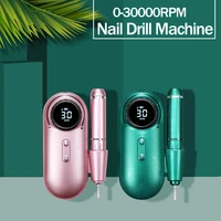 30000rpm professional electric nail drill light portable style with lcd display screen rechargeable mobile phone electric sander