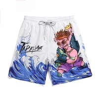 man summer 2021 short floral printing beach short breathable quick dry loose casual style printing short