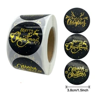 merry christmas sticker labels 500 pcs roll round gift packing decorations